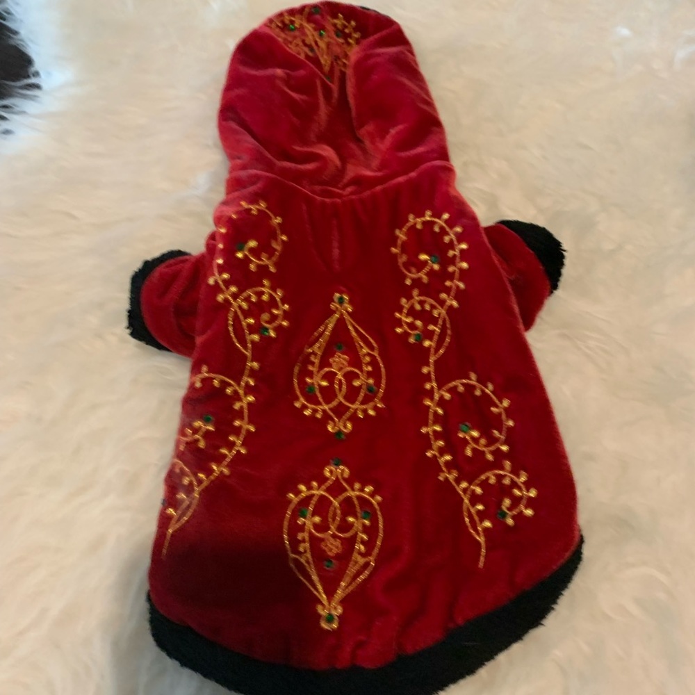 Gorgeous, Royal Red embellished pet sweater!